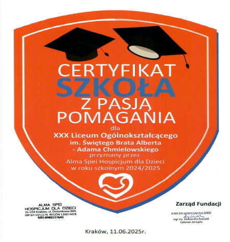 Szkoła z pasją pomagania