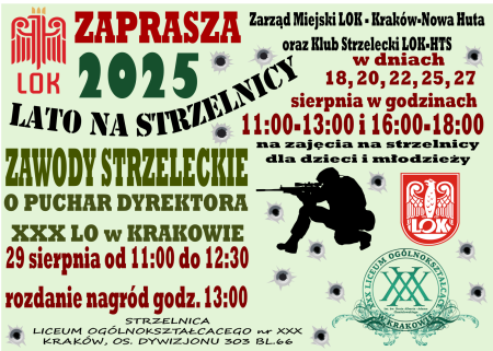 Bezpłatne zajęcia na strzelnicy naszego Liceum