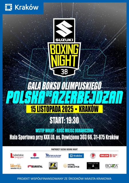 38. Gala Suzuki Boxing Night w XXX LO / Transmisja TVP Sport