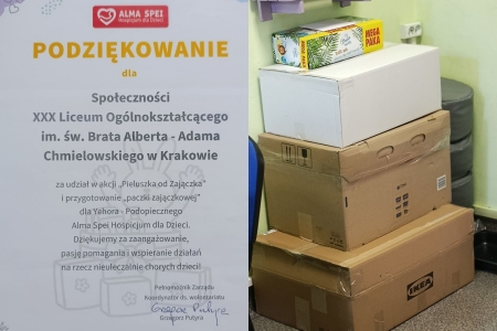 Finał akcji - Pieluszka od Zajączka dla Yehora Podopiecznego Alma Spei Hospicjum dla Dziec
