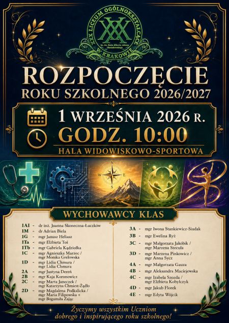 Rozpoczęcie roku szkolnego 2026/2027