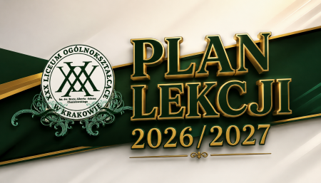 Plan lekcji w Trzydziestce